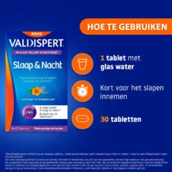 Valdispert Nacht Melatonine 5-HTP L-Tryptofaan -TENA || Metagenics || Now Winkel 1001856 4