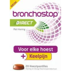 2x Bronchostop Hoestpastilles Direct Met Honing