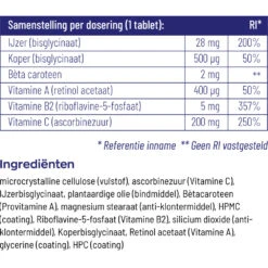 Vitakruid Ijzer Bisglycinaat -TENA || Metagenics || Now Winkel 1023996 4