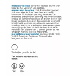 Intoleran Lactase 2.500 -TENA || Metagenics || Now Winkel 1036740 3