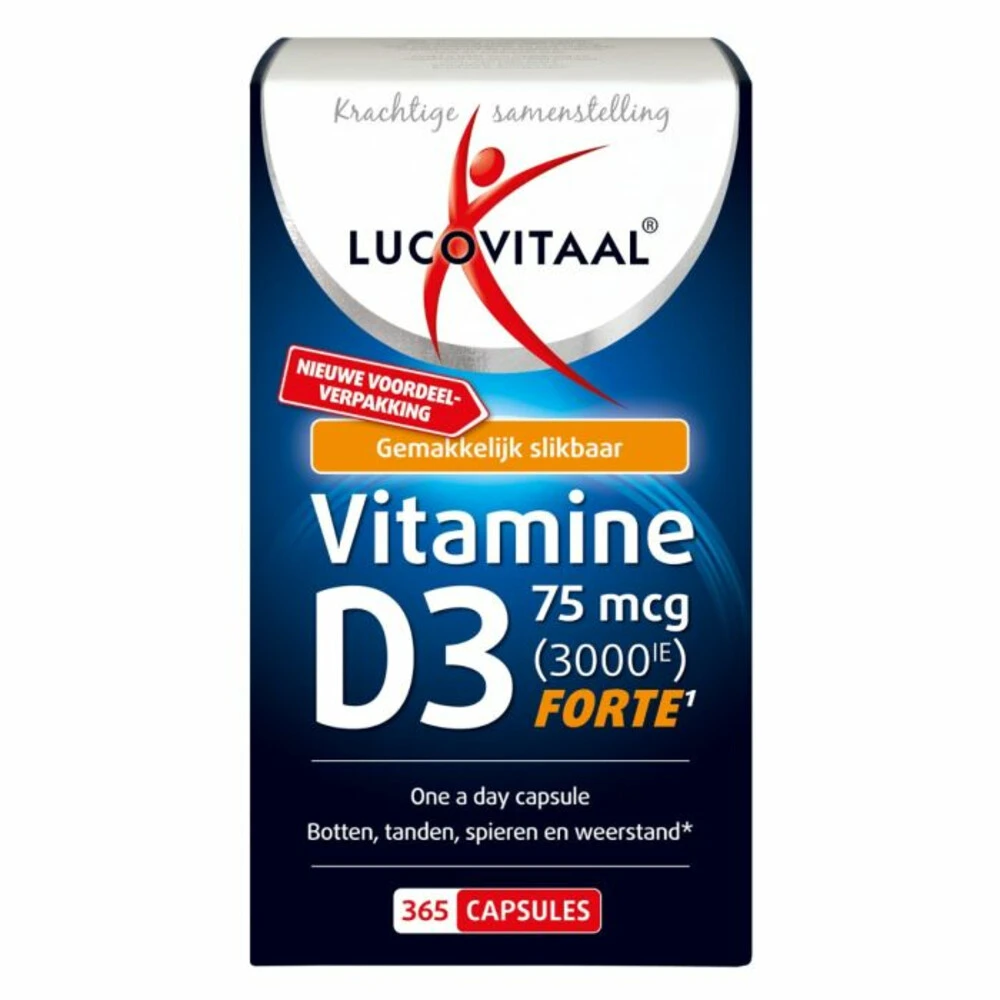 Lucovitaal Vitamine D3 D3 75mcg (3000IE) Forte 3 Lucovitaal Vitamine D3 D3 75mcg (3000IE) Forte