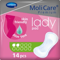 4x Molicare Premium Lady Pad 2 Druppels 331 Ml Absorptie