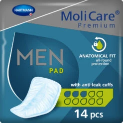 4x Molicare Premium Men Pad 3 Druppels 406 Ml Absorptie