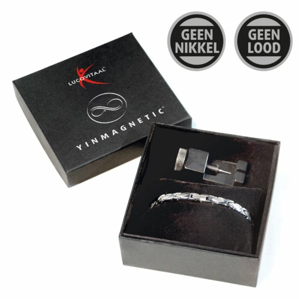 Lucovitaal Yinmagnetic Magneet Armband Zilver 5 Lucovitaal Yinmagnetic Magneet Armband Zilver - Afbeelding 3