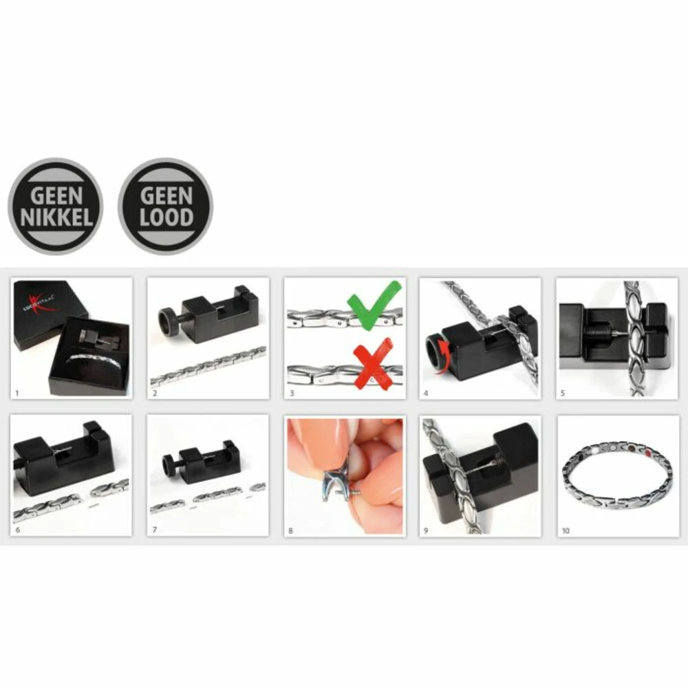Lucovitaal Yinmagnetic Magneet Armband Zilver 7 Lucovitaal Yinmagnetic Magneet Armband Zilver - Afbeelding 5