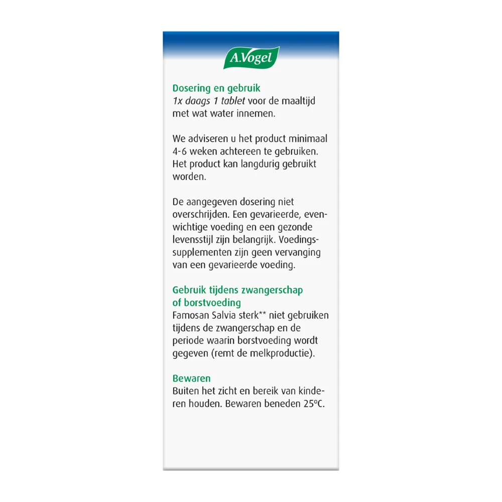 A.Vogel Famosan Salvia Overgang Sterk 5 A.Vogel Famosan Salvia Overgang Sterk - Afbeelding 3