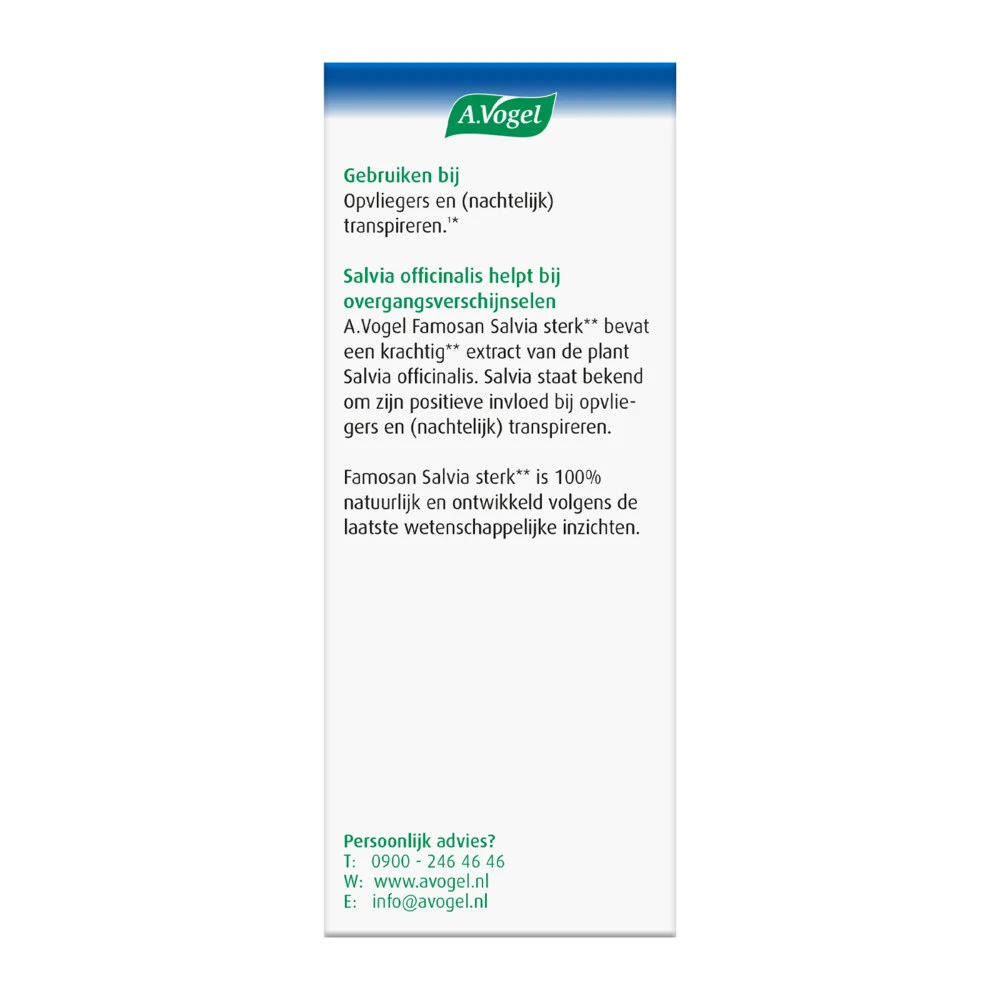 A.Vogel Famosan Salvia Overgang Sterk 6 A.Vogel Famosan Salvia Overgang Sterk - Afbeelding 4