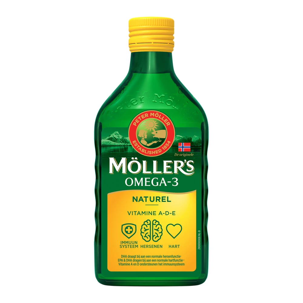 Mollers Levertraan Omega-3 Naturel 3 Mollers Levertraan Omega-3 Naturel