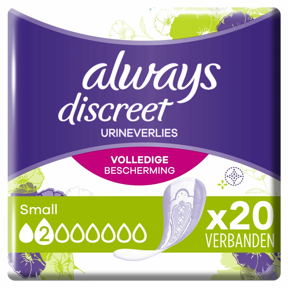 Always® 4x Always Discreet Incontinentieverband Small 3 Always® 4x Always Discreet Incontinentieverband Small
