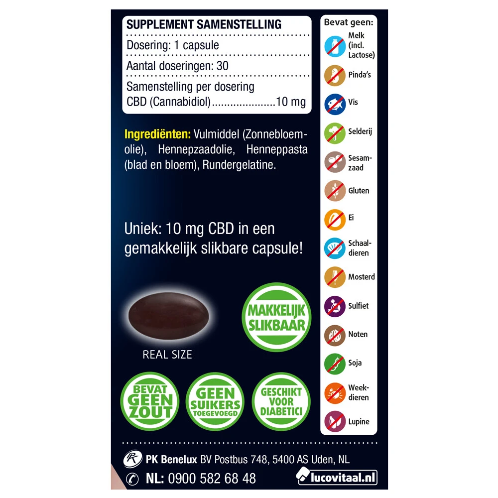 Lucovitaal CBD Cannabidiol 10 Mg 5 Lucovitaal CBD Cannabidiol 10 Mg - Afbeelding 3