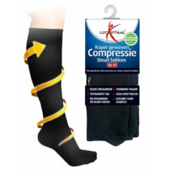 Lucovitaal Compressie Steun Sokken Zwart Maat 36-41 -TENA || Metagenics || Now Winkel 997685 3